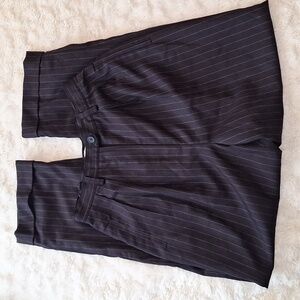 John Galt Shanghai Pin Stripe Black pants Size 13 " Waist 27.5 Inseam